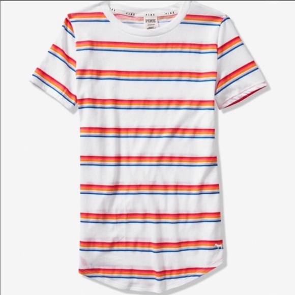 Pink by VS Rainbow white T-shirt - Picture 2 of 7